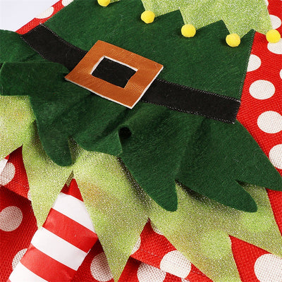 Falda para Árbol de Navidad Roja y Blanca con Lunares - Image 4