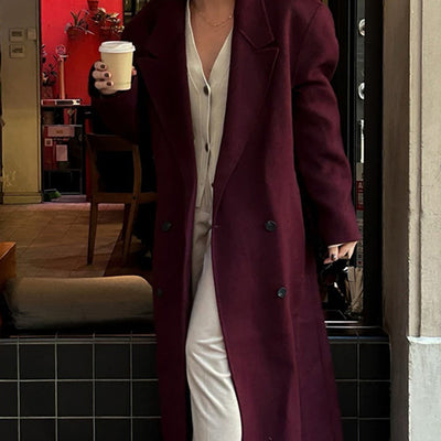 Blazer Solapa Larga Vino Tinto