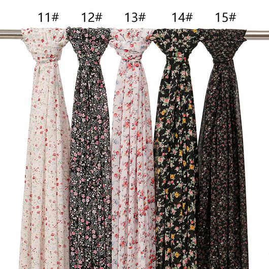 Pañuelo Ligero de Gasa Estampado Floral para Primavera y Verano - Image 43