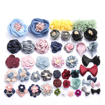 Diadema de Flores de Tela con Base Adhesiva para Hacer a Mano