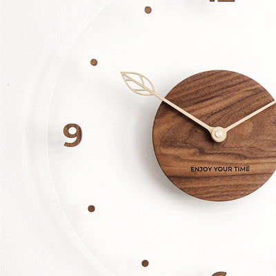 Reloj de Pared Moderno Madera Maciza y Acrílico para Sala de Estar - Image 13
