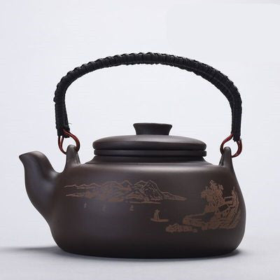 Juego de Té de Cerámica Púrpura de Gran Capacidad - Image 5