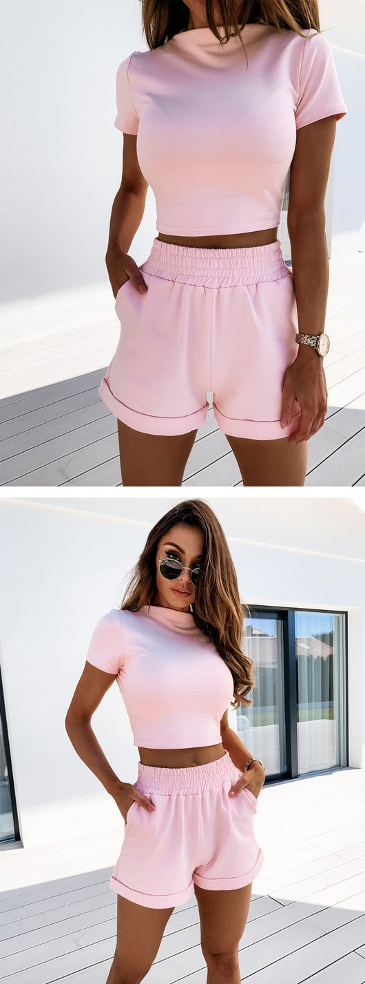 Conjunto de Moda Primavera Mujer: Blusa Corta y Short Talle Alto - Image 16