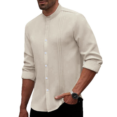 Cardigan Rayado Cuello Mao Hombre Primavera-Otoño - Image 4