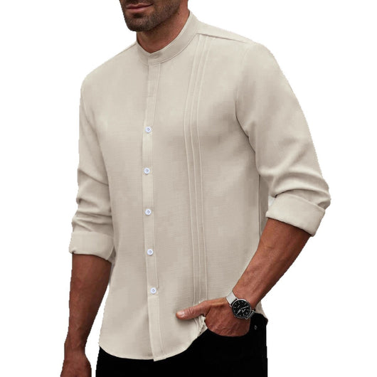 Cardigan Rayado Cuello Mao Hombre Primavera-Otoño - Image 4