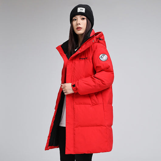 Chaqueta Acolchada Larga para Mujer Talla Grande Suelta y Cálida - Image 2