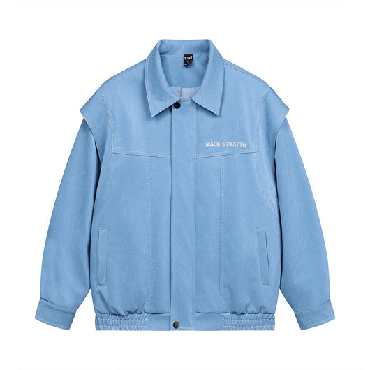 Chaqueta de Cuero PU con Costuras de Diseño y Solapa - Image 6