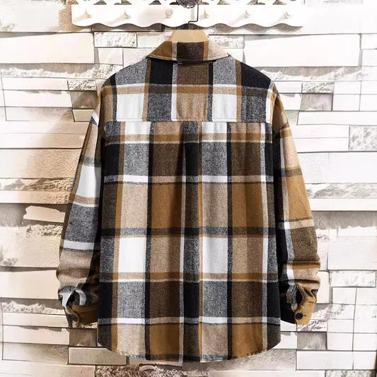 Camisa Franela a Cuadros Slim Fit Manga Larga para Hombre Otoño-Invierno - Image 2