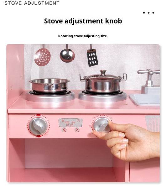 Cocina de Juguete Infantil de Madera con Accesorios Realistas - Image 9