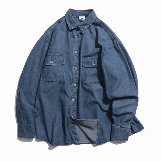 Camisa Denim Suelta Casual de Moda - Image 6