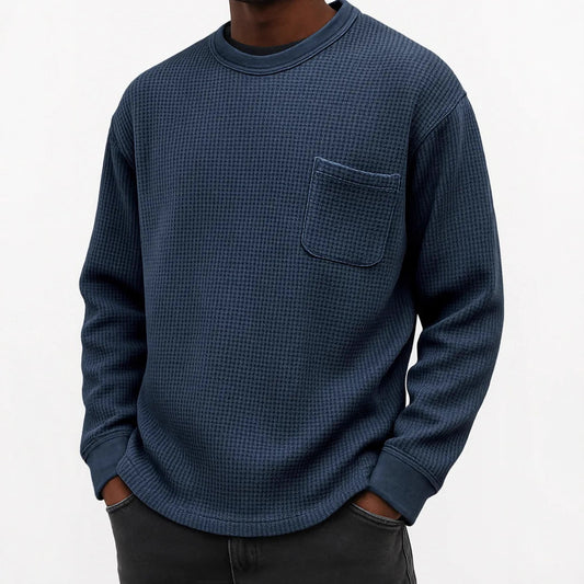Sudadera Casual Cuello Redondo Manga Larga Talla Grande para Hombre
