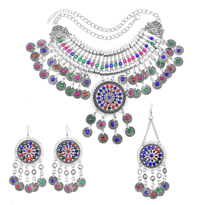 Conjunto Bohemio Vintage: Collar, Aretes y Tiara - Image 3