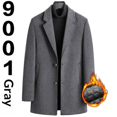 Abrigo de Lana Cruzado para Hombre con Forro de Algodón - Image 6