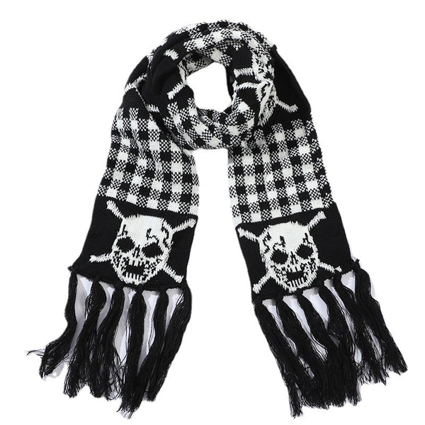Bufanda Térmica Tejida Gruesa con Diseño Calavera - Image 2