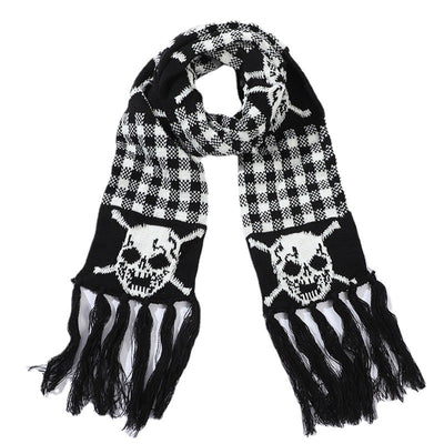 Bufanda Térmica Tejida Gruesa con Diseño Calavera - Image 2