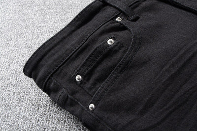 Jeans Negros de Hombre con Parches - Diseño Minimalista - Image 6