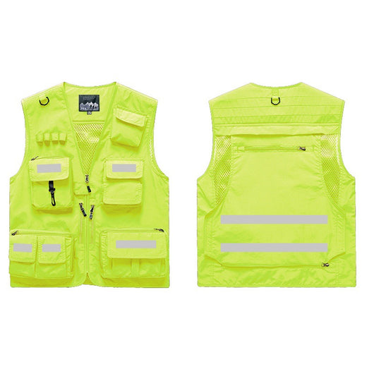 Chaleco de Trabajo Reflectante Unisex con Múltiples Bolsillos - Image 10
