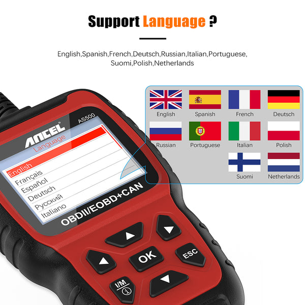 Escáner Automotriz Profesional Multiidioma Lector de Códigos de Motor