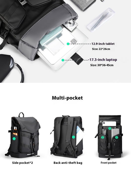 Mochila Casual de Viaje para Hombre - Diseño Moderno y Funcional - Image 3