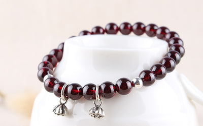 Pulsera de Granate Natural - Anillo Solitario - Image 9