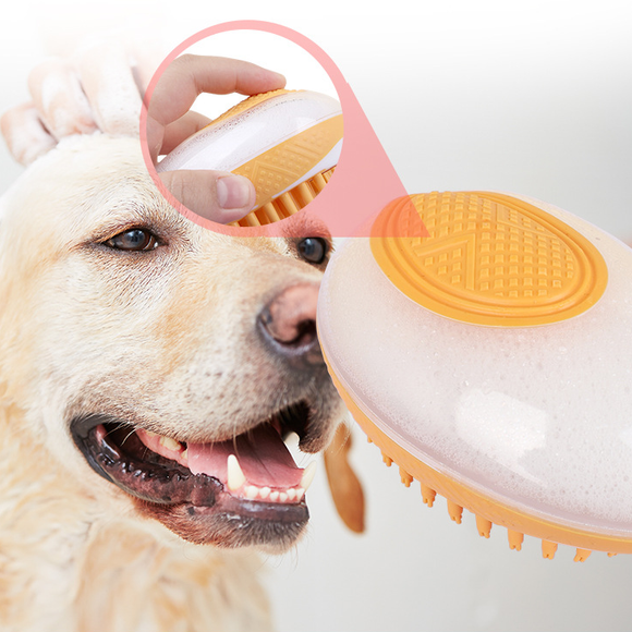 Cepillo de Baño 2-en-1 para Perros y Gatos con Masaje SPA