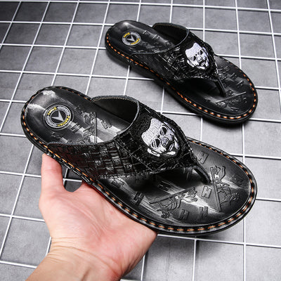 Sandalias de Cuero para Hombre con Suela Antideslizante - Cómodas y Versátiles - Image 16