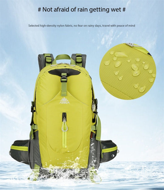 Mochila de Trekking AZELA Electron 40L - Blanco y Azul Marino para Senderismo y Viajes - Image 27