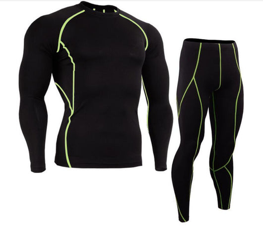 Conjunto Deportivo Ajustado de Manga Larga Secado Rápido para Hombre - Image 10