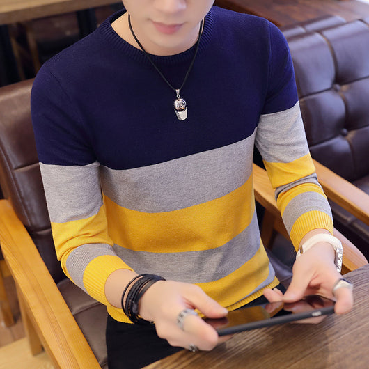 Suéter Tejido Slim Fit Cuello Redondo para Hombre