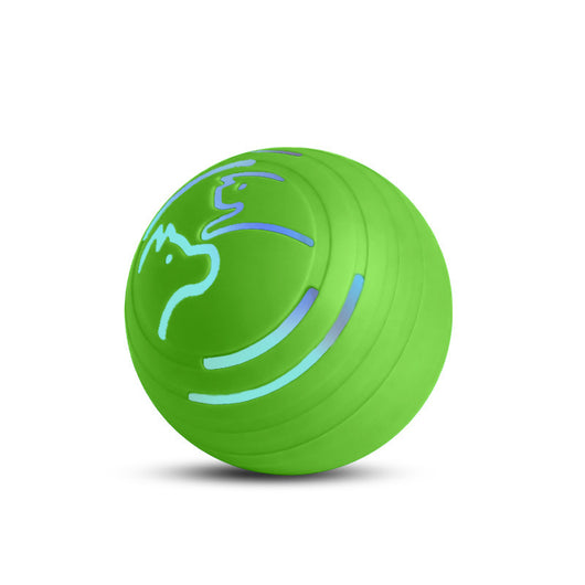 Orange intelligent electric vibration ball pet toy with light blue dog and cat silhouettes, designed for dogs and cats. - Image 6
