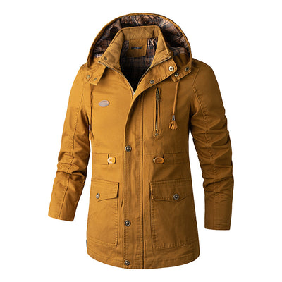 Chaqueta Cortavientos Capucha Tallas Grandes Hombre Europeo Americano
