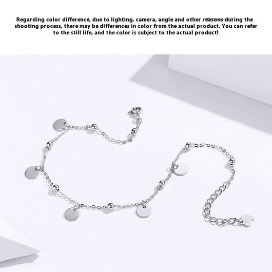Pulsera de Tobillo Plata 925 Chapada en Oro Blanco - Image 21