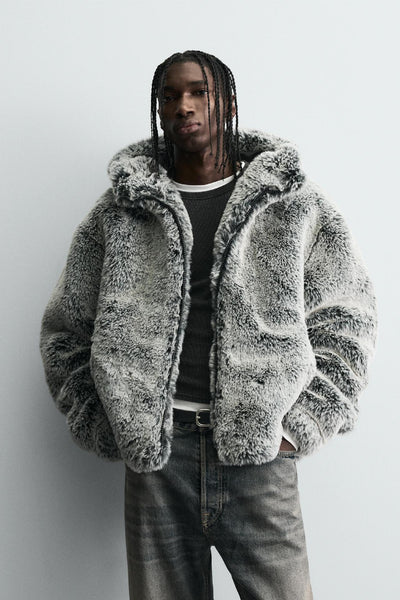 Abrigo de Piel Sintética con Capucha - Image 11