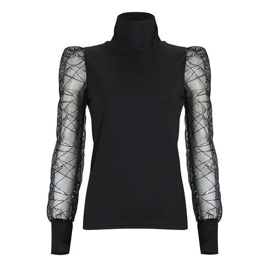 Ribete de Malla Brillante con Cuentas de Costura para Mangas - Image 17