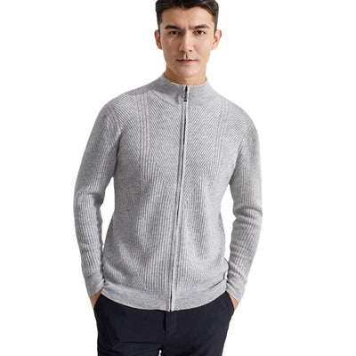 Cardigan de Cashmere Puro Grueso con Cierre - Elegancia Casual - Image 5