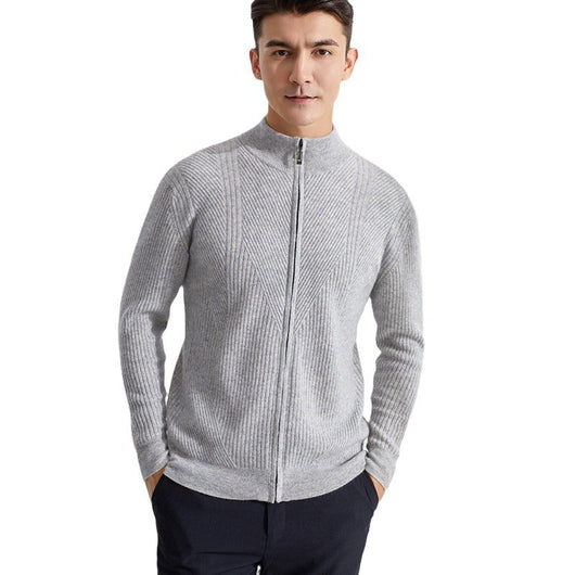 Cardigan de Cashmere Puro Grueso con Cierre - Elegancia Casual - Image 5