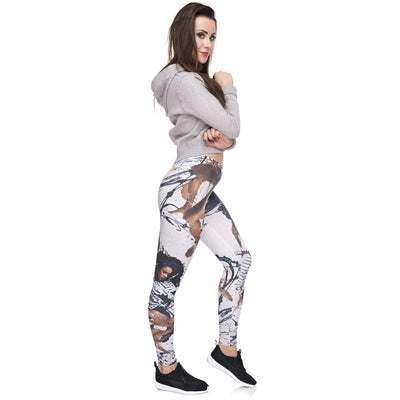 Pantalones Cortos Cropped con Estampado de Tinta - Image 3
