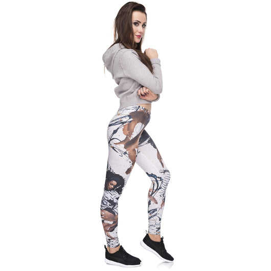 Pantalones Cortos Cropped con Estampado de Tinta - Image 3