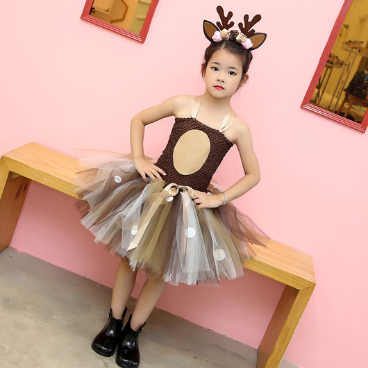 Disfraz Navideño de Cervatillo - Vestido Reno para Sesiones Fotográficas