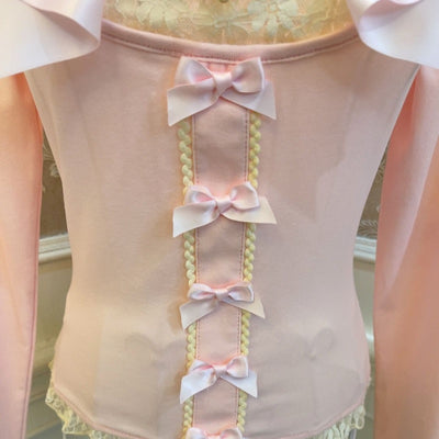 Blusa Corta Elegante con Moño y Perla, Efecto Reductor - Image 11