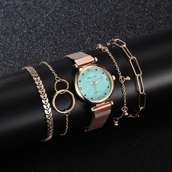 Reloj de Pulsera con Malla de Aleación