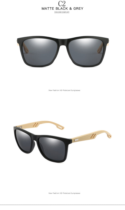 Gafas de Sol Bambú Cuadradas Coloridas para Hombre y Mujer - Image 18
