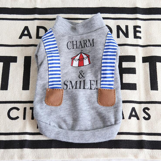 Suéter para Perro con Tirantes Estampados - Diseño Rayado