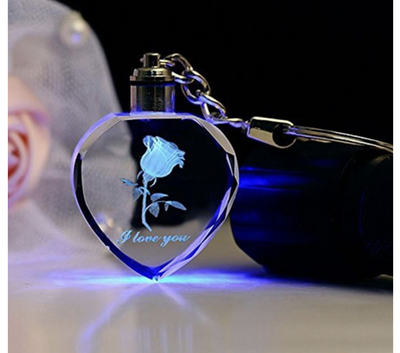 Llavero Corazón con Luz LED de Cristal - Image 7