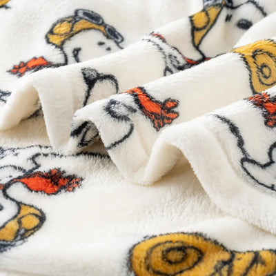 Cobija de felpa Peanuts Velvet Loft Snoopy 140 x 178 cm – Diseño The Flying Ace, oficial y ultra suave - Tekeno