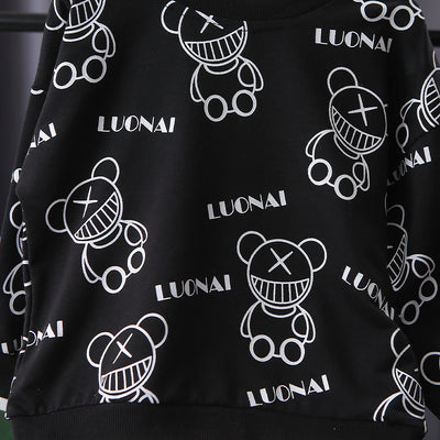 Playera Infantil Estilo Coreano con Oso Estampado Completo - Image 12