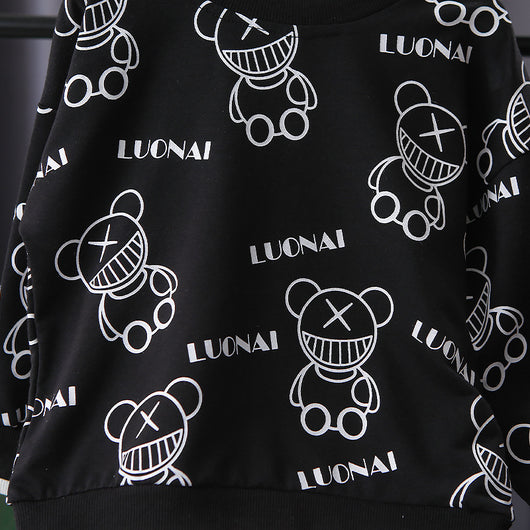 Playera Infantil Estilo Coreano con Oso Estampado Completo - Image 12
