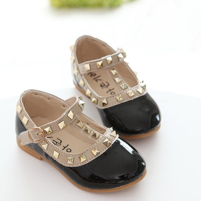 Zapatos de Niña Coreanos de Moda Otoñal con Remaches - Zapatillas Princesa para Baile - Image 3