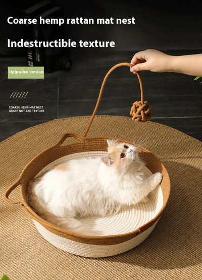 Cama Tejida para Gatos con Diseño Adorable de Hilo de Algodón - Image 18