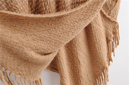 Poncho Suéter con Hebillas y Borlas - Image 8